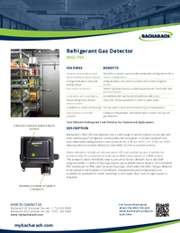 Thumbnail of document Data Sheet - MGS-150 Refrigerant Detector
